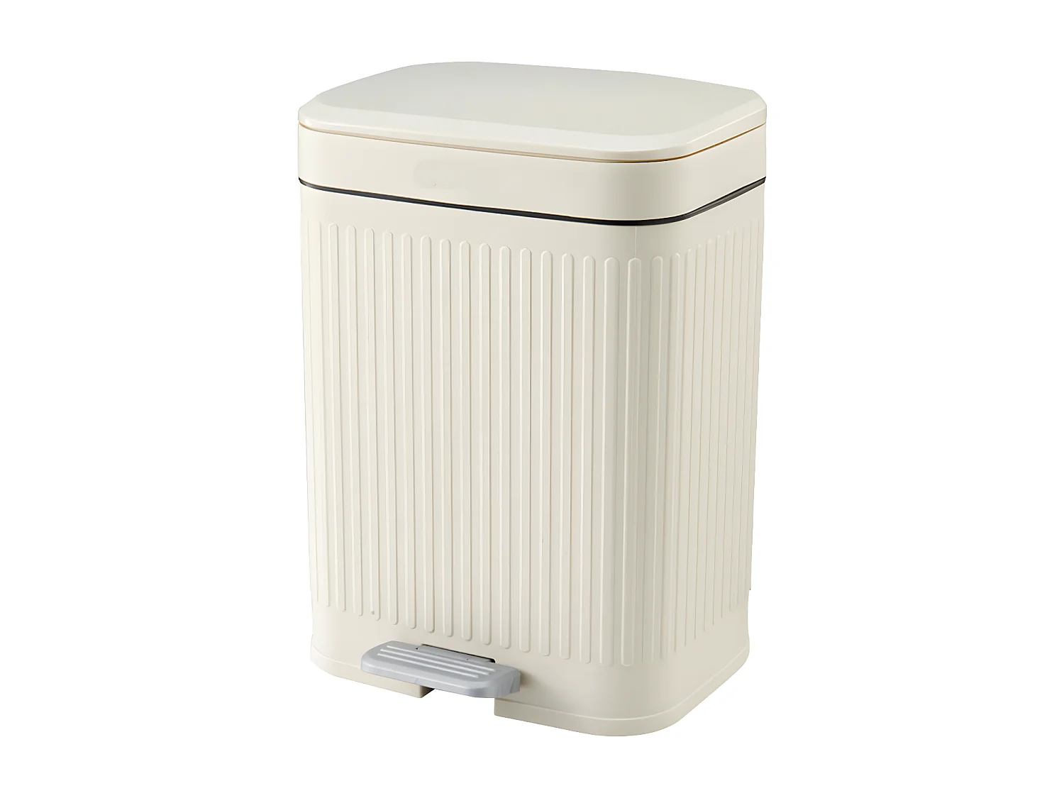 Poubelle à pédale AURA Blanc Plastique 12L