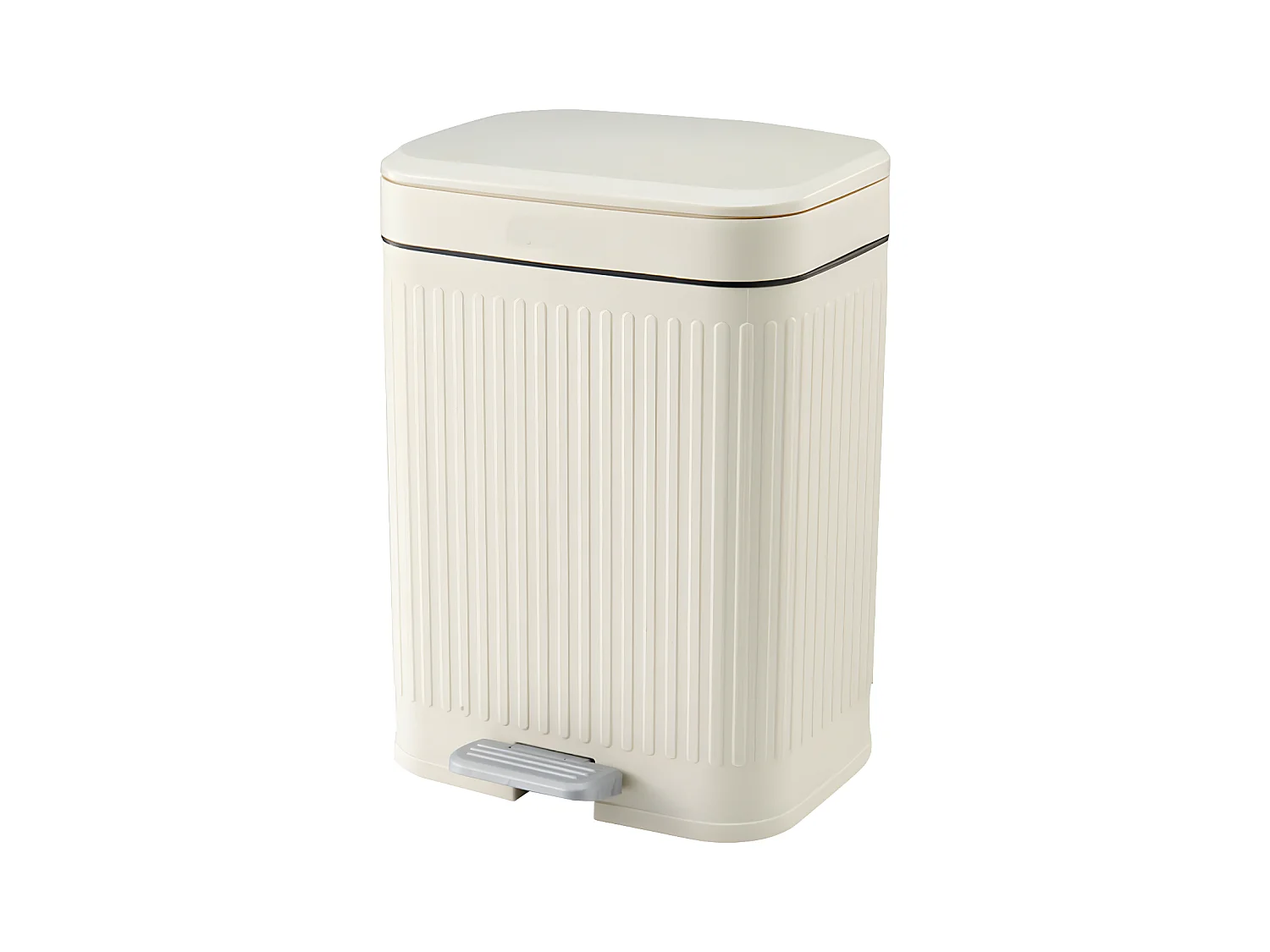 Poubelle à pédale AURA Blanc Plastique 12 L