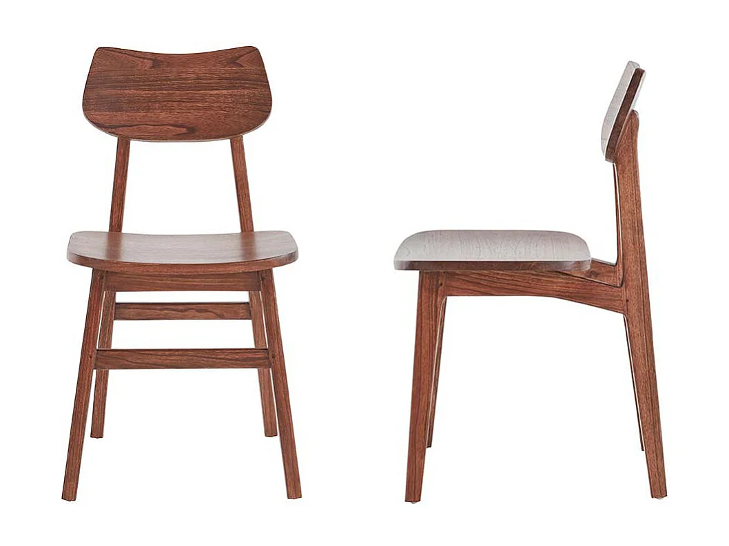 2 sedie in mindi finitura noce