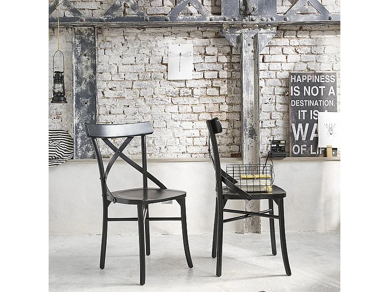 Lote de 2 sillas bistró de caoba