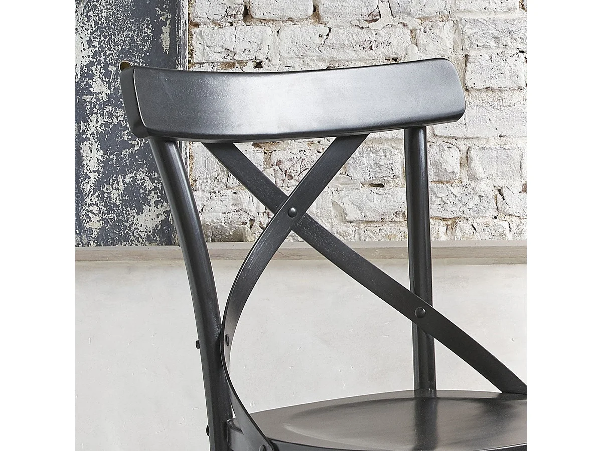 Lot de 2 chaises en acajou massif