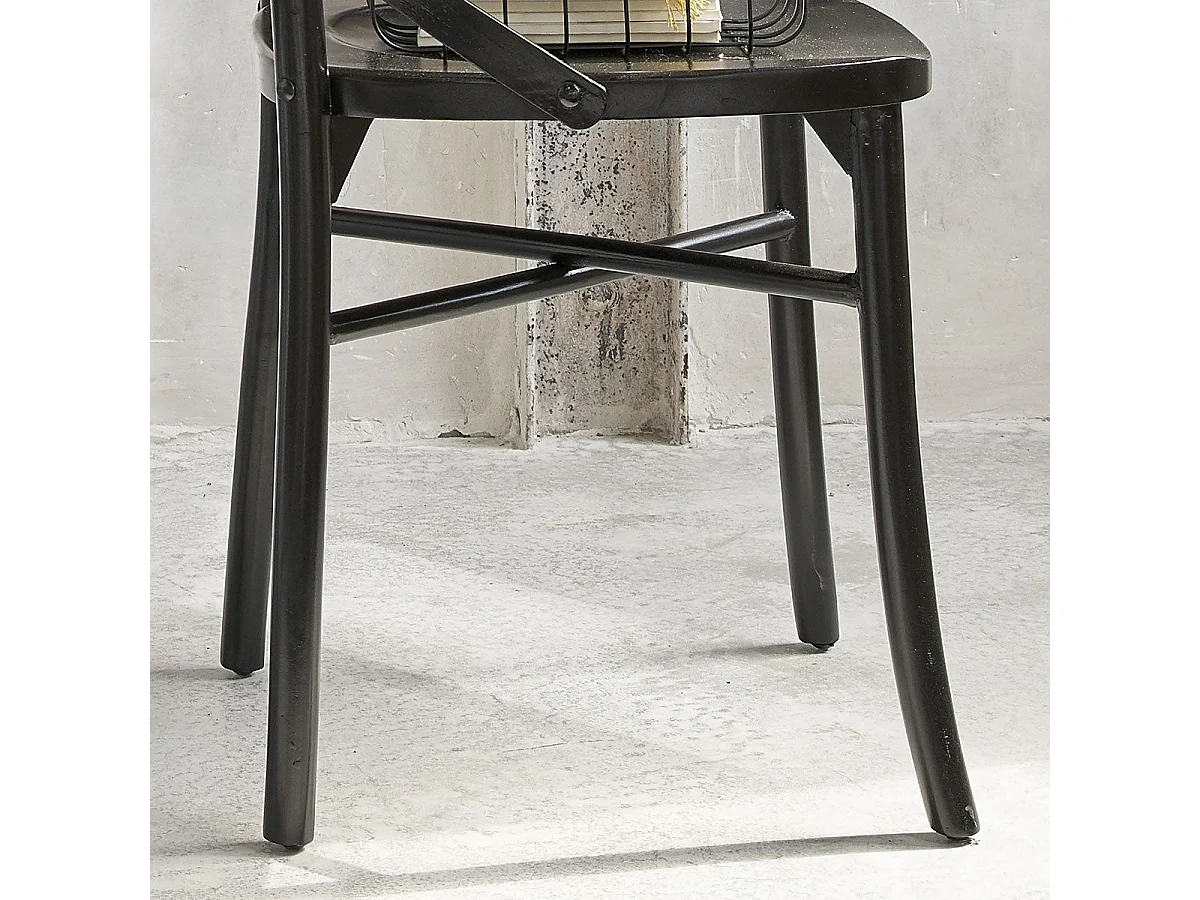 Lot de 2 chaises en acajou massif