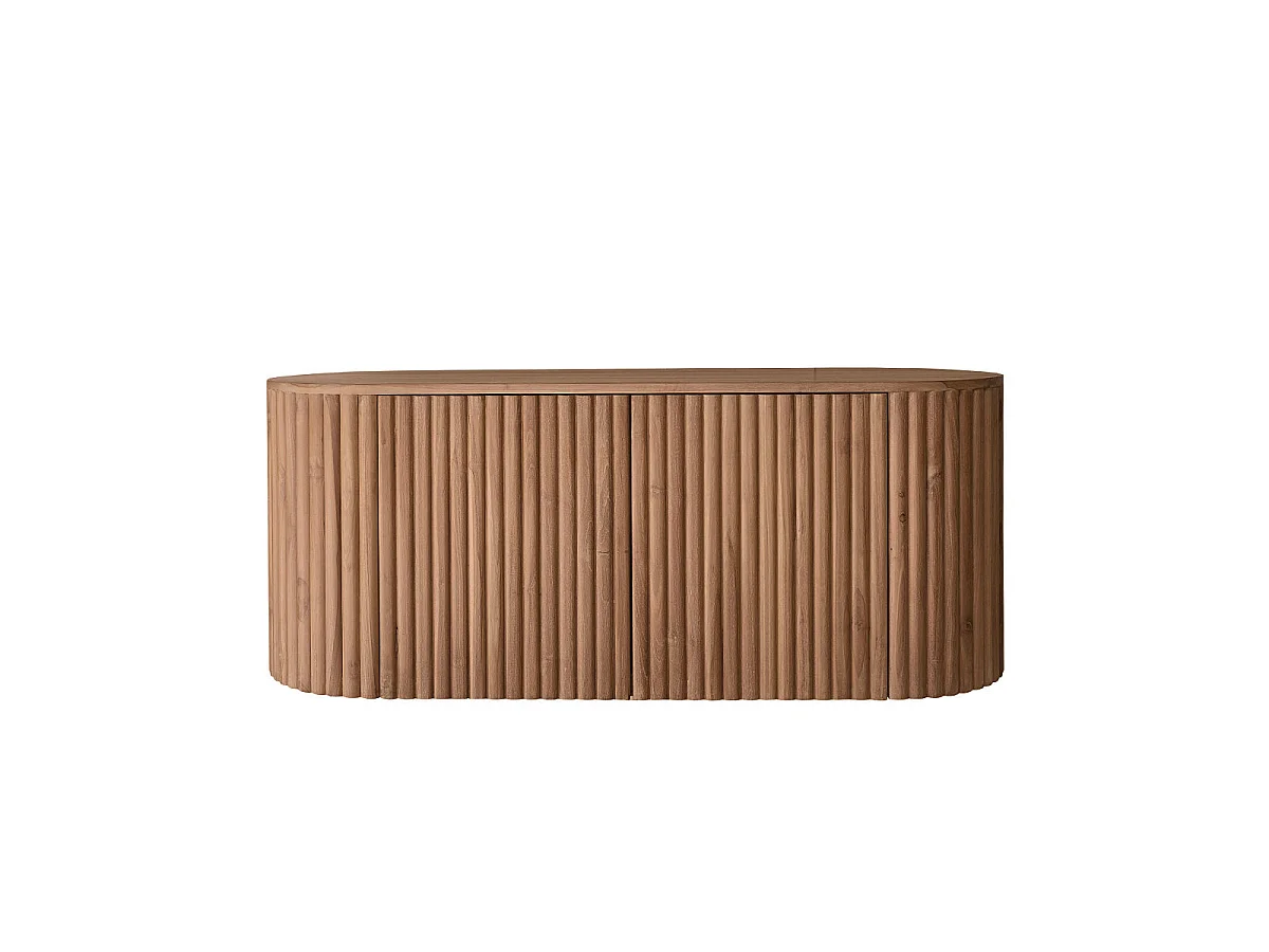 Meuble de salle de bain en teck massif 140 cm