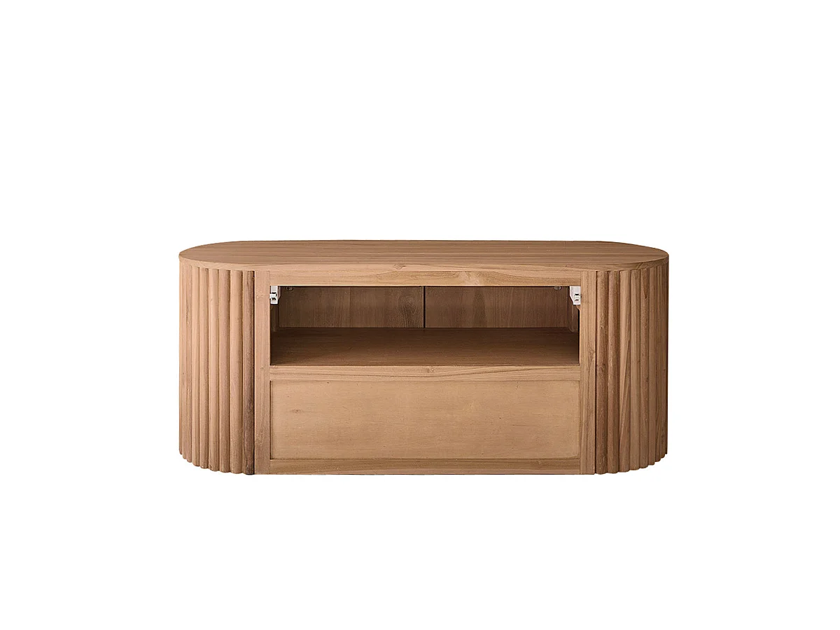 Meuble de salle de bain en teck massif 140 cm