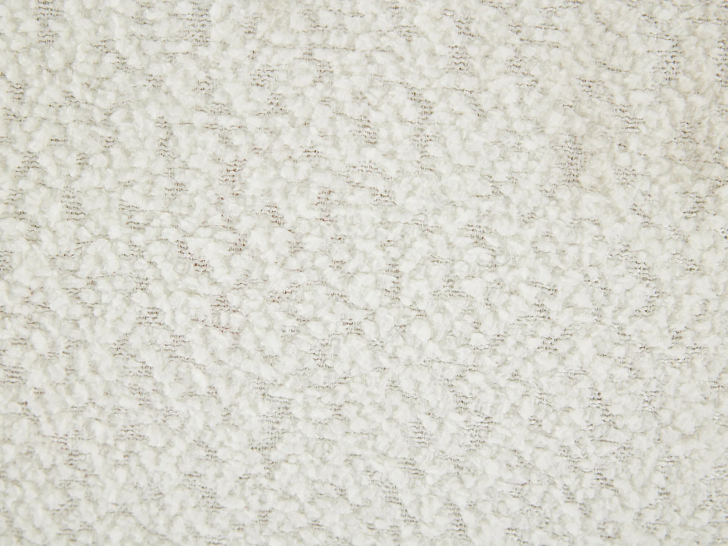 Lot de 6 chaises avec accoudoirs en tissu bouclette et métal noir - Blanc - HEKA