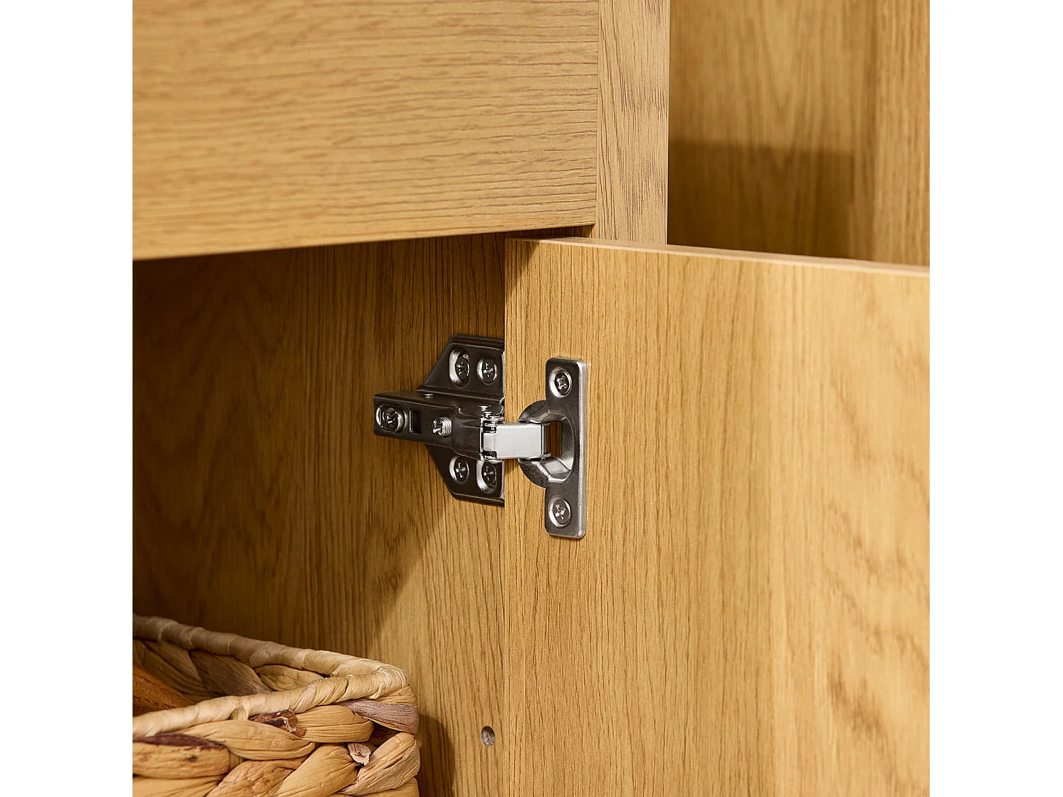 SoBuy BZR146-W Meuble Bas de Salle de Bain, Armoire de Rangement Salle de Bain, Placard WC Étroit avec 1 Panier à Linge