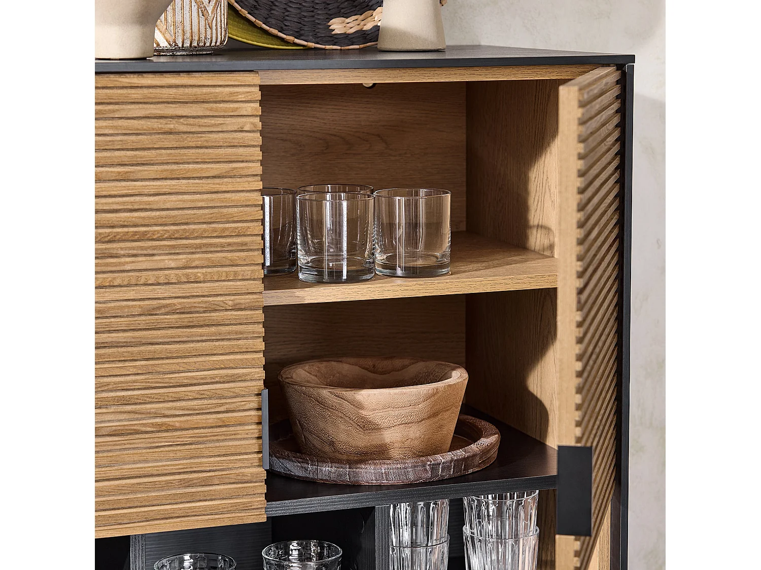 SoBuy Mobile a colonna bagno salvaspazio Mobile alto con 2 ante Mobile bagno stretto Bianco 30x30x170cm BZR147-W