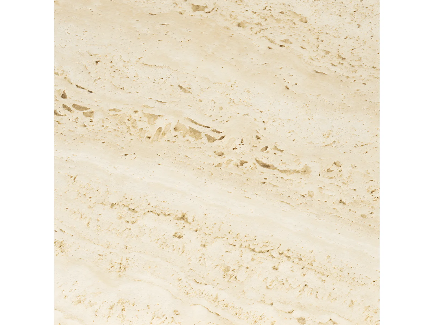 Karula - Table d'appoint ronde effet travertin ø50cm - Beige