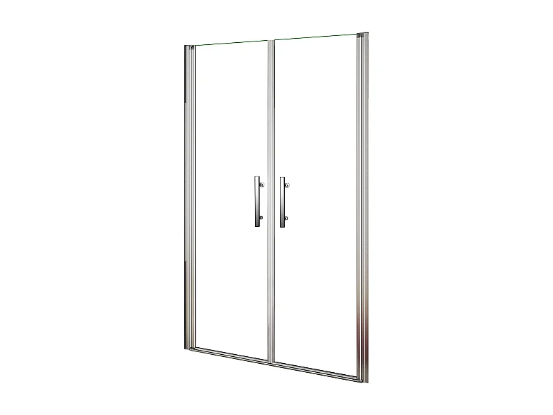 Mampara de ducha abatible dos hojas perfil cromado vidrio antical 6mm (1060-1100)x1950mm
