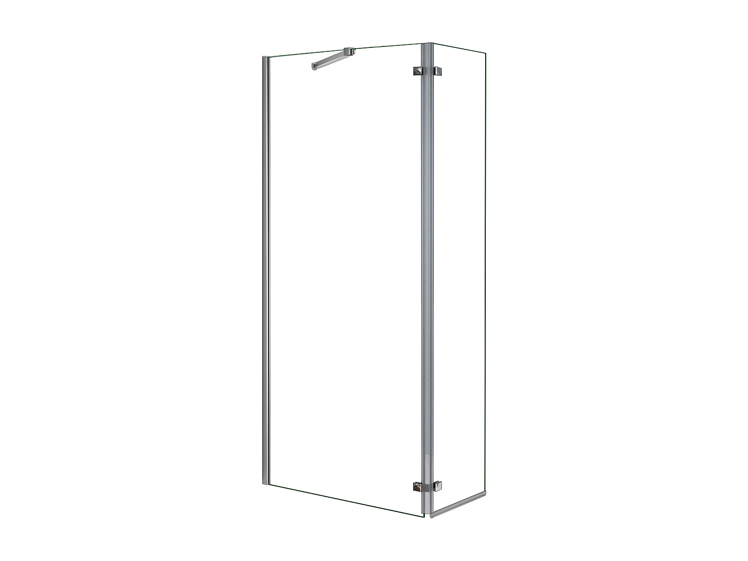 Panel de ducha con bisagra panel fijo+giratorio,barra 73-120cm([78-80]+40)x200cm