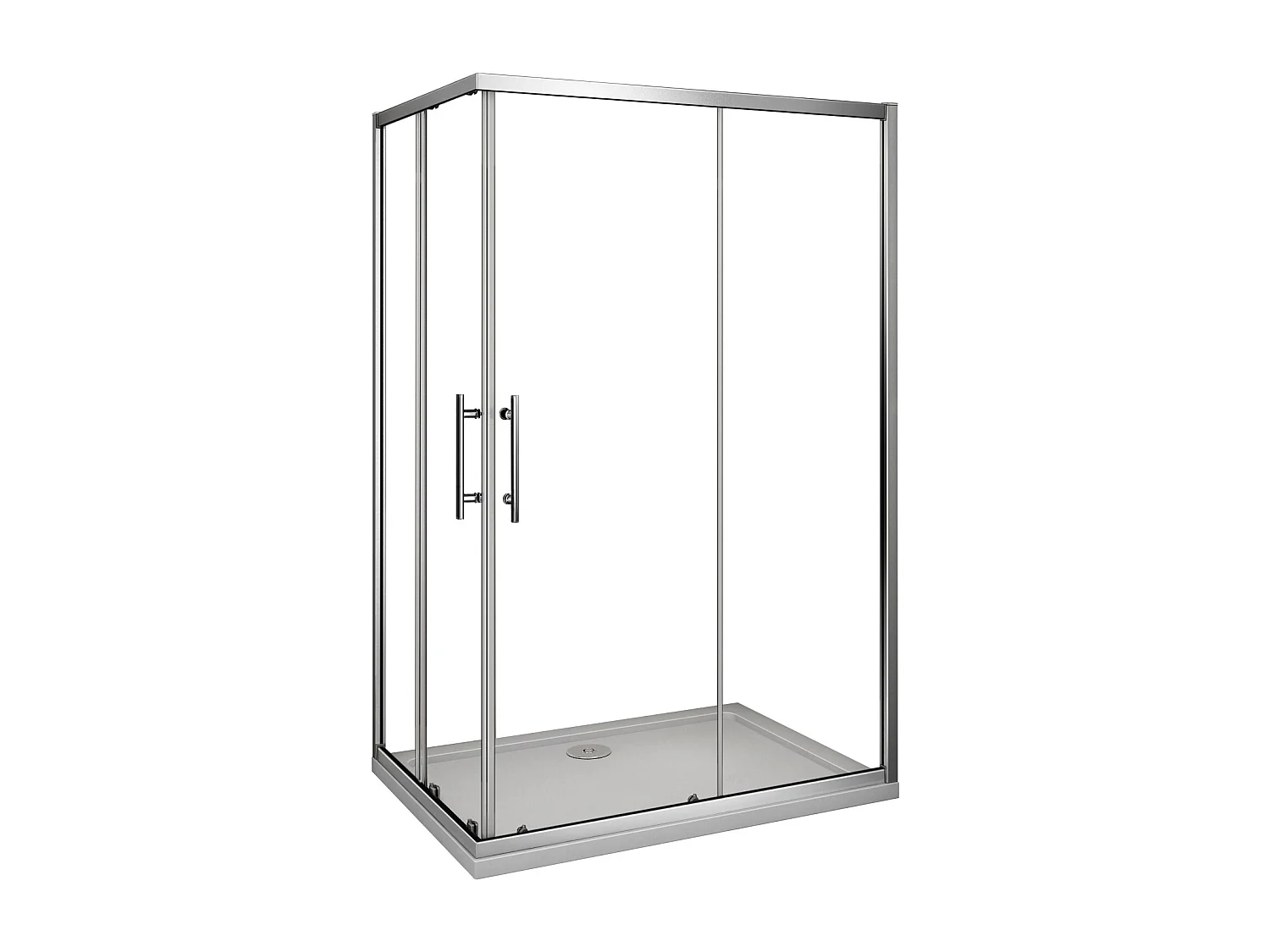 Mampara de ducha rectangular corredera vidrio antical 6mm (740-760)x(680-700)x1950mm