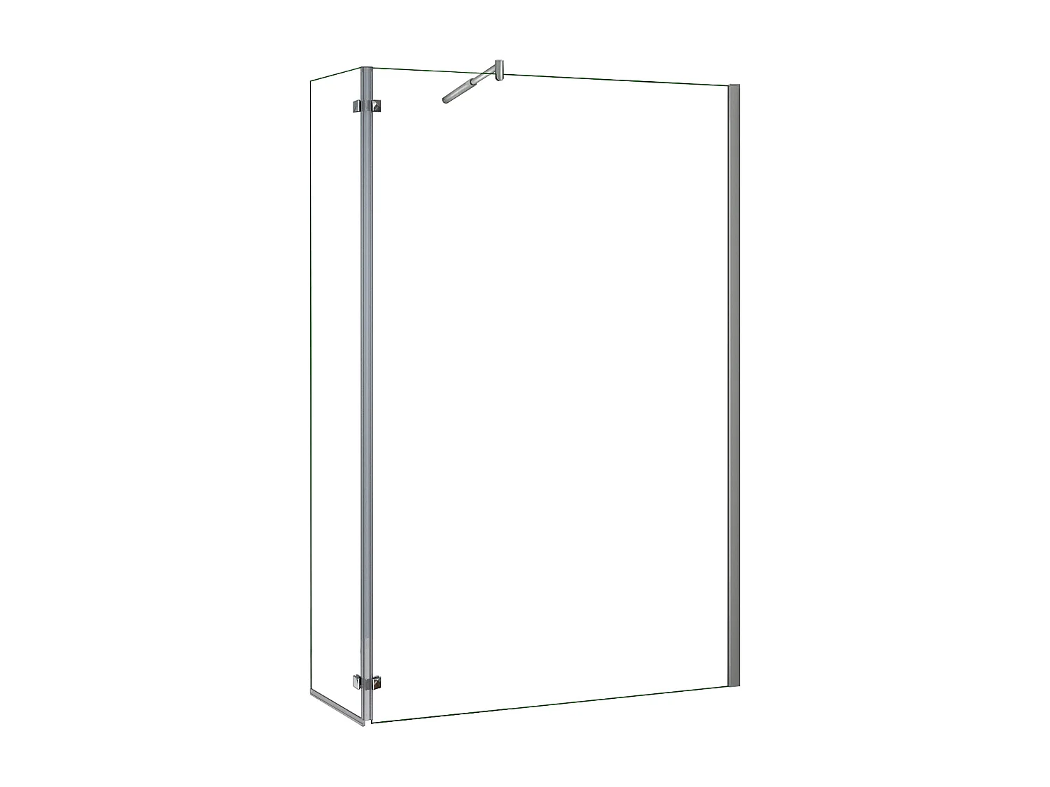 Panel de ducha con bisagra panel fijo+giratorio,barra 70-120cm([78-80]+40)x200cm