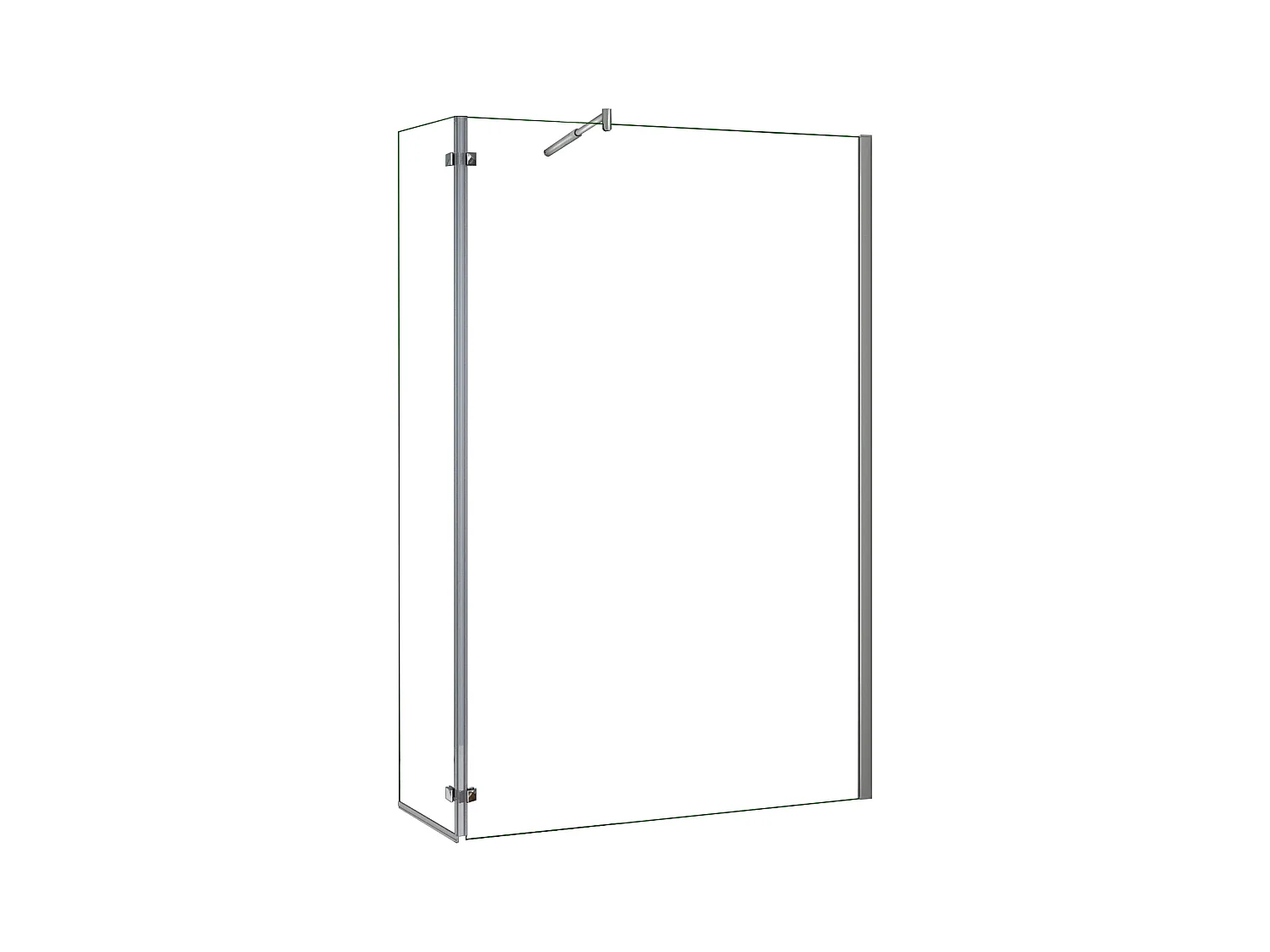 Panel de ducha con bisagra panel fijo+giratorio,barra 70-120cm([78-80]+40)x200cm