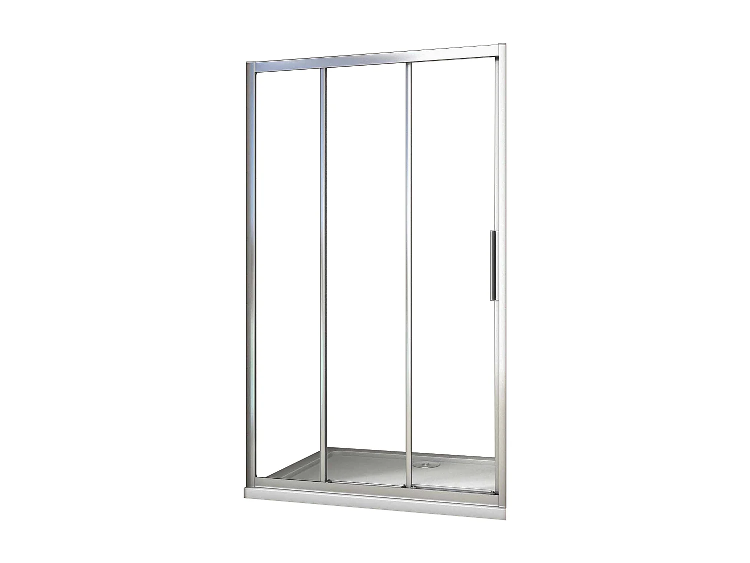 AICA Mampara de ducha corredera 3 hojas perfil cromado vidrio antical 6mm (1154-1200)x1950mm