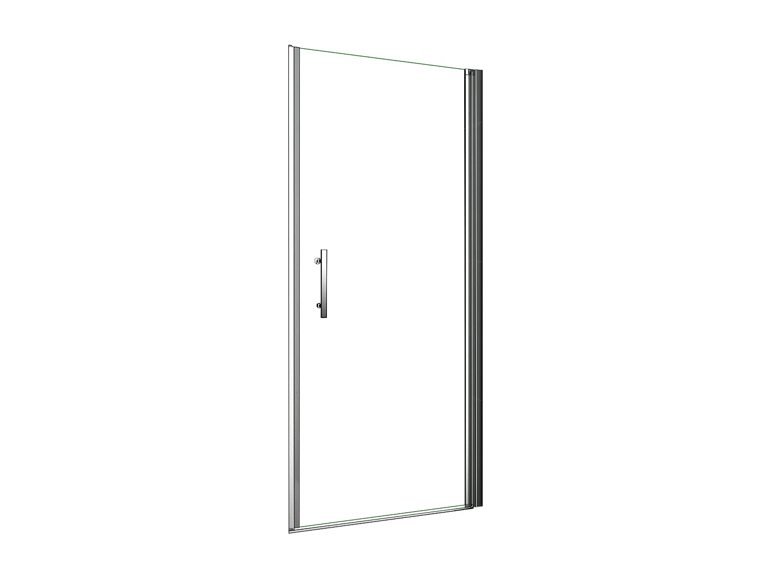 Porta de duche Bater 1 folha Perfil cromado Vidro Anticalcário 6mm (786-816)x1950mm-AICA