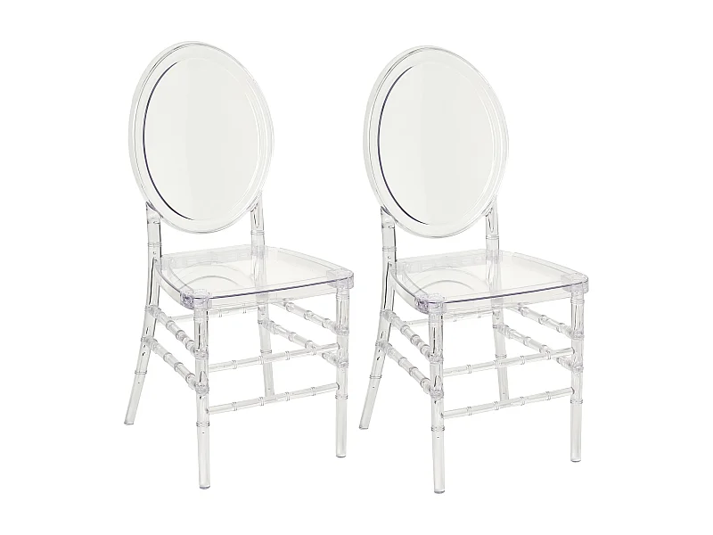 Lot de 2 chaises de salle à manger MONTROSE Transparent