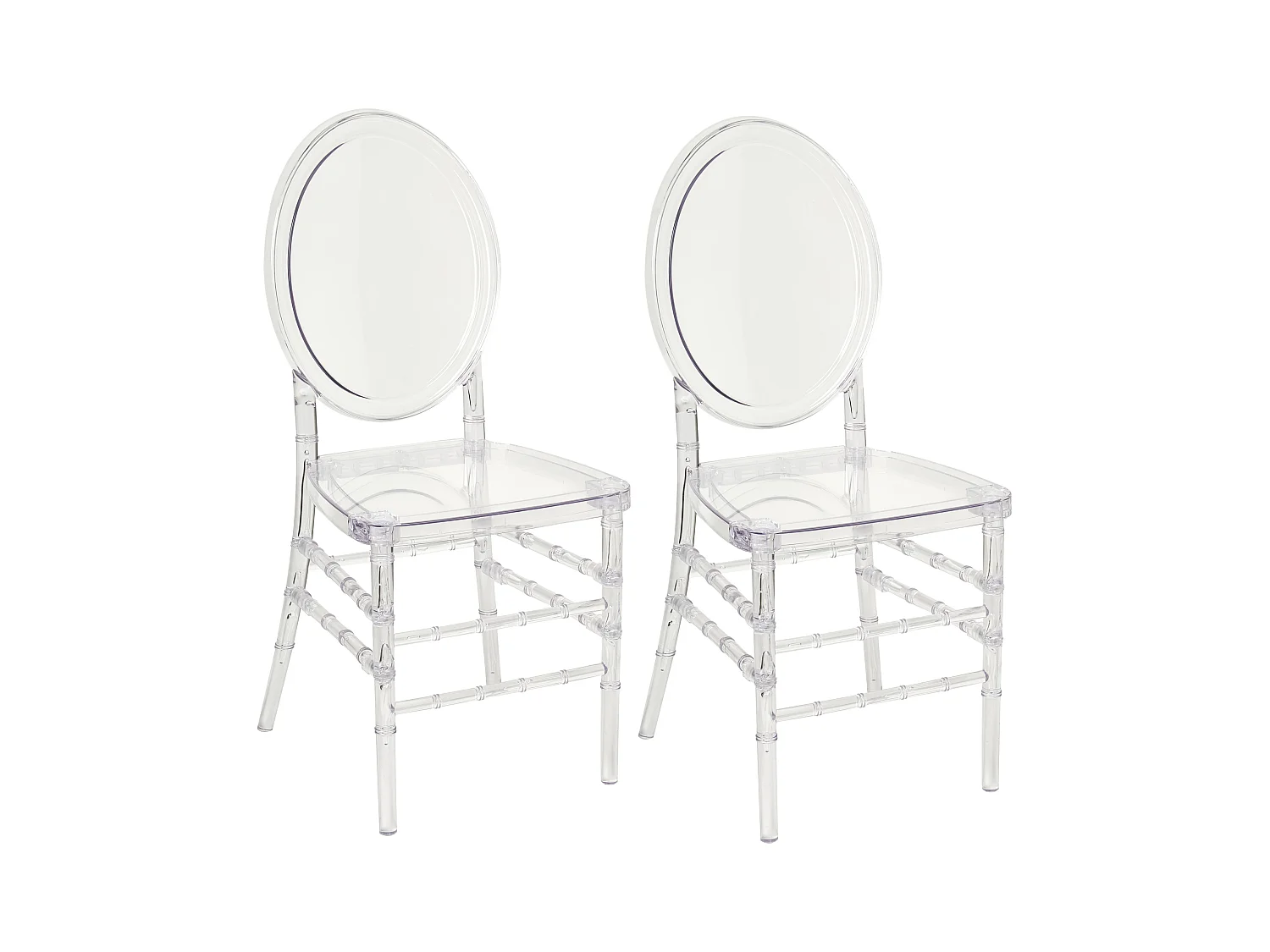 Lot de 2 chaises de salle à manger MONTROSE Transparent