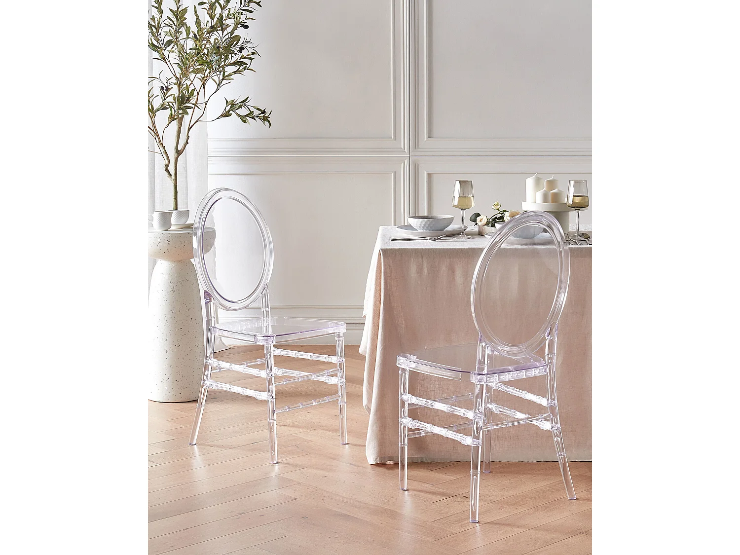 Set van 2 eetkamerstoelen MONTROSE Transparant