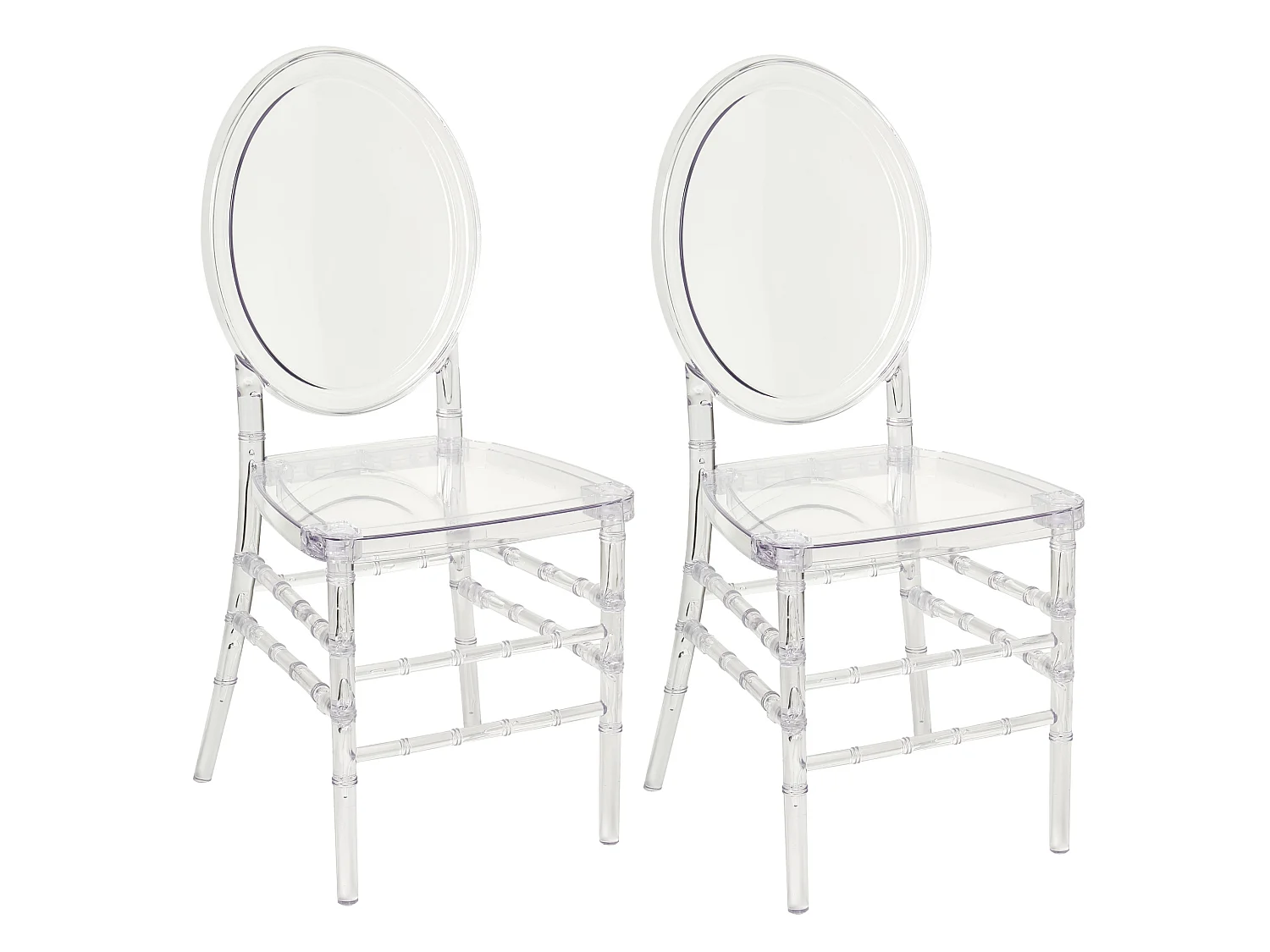 Set van 2 eetkamerstoelen MONTROSE Transparant
