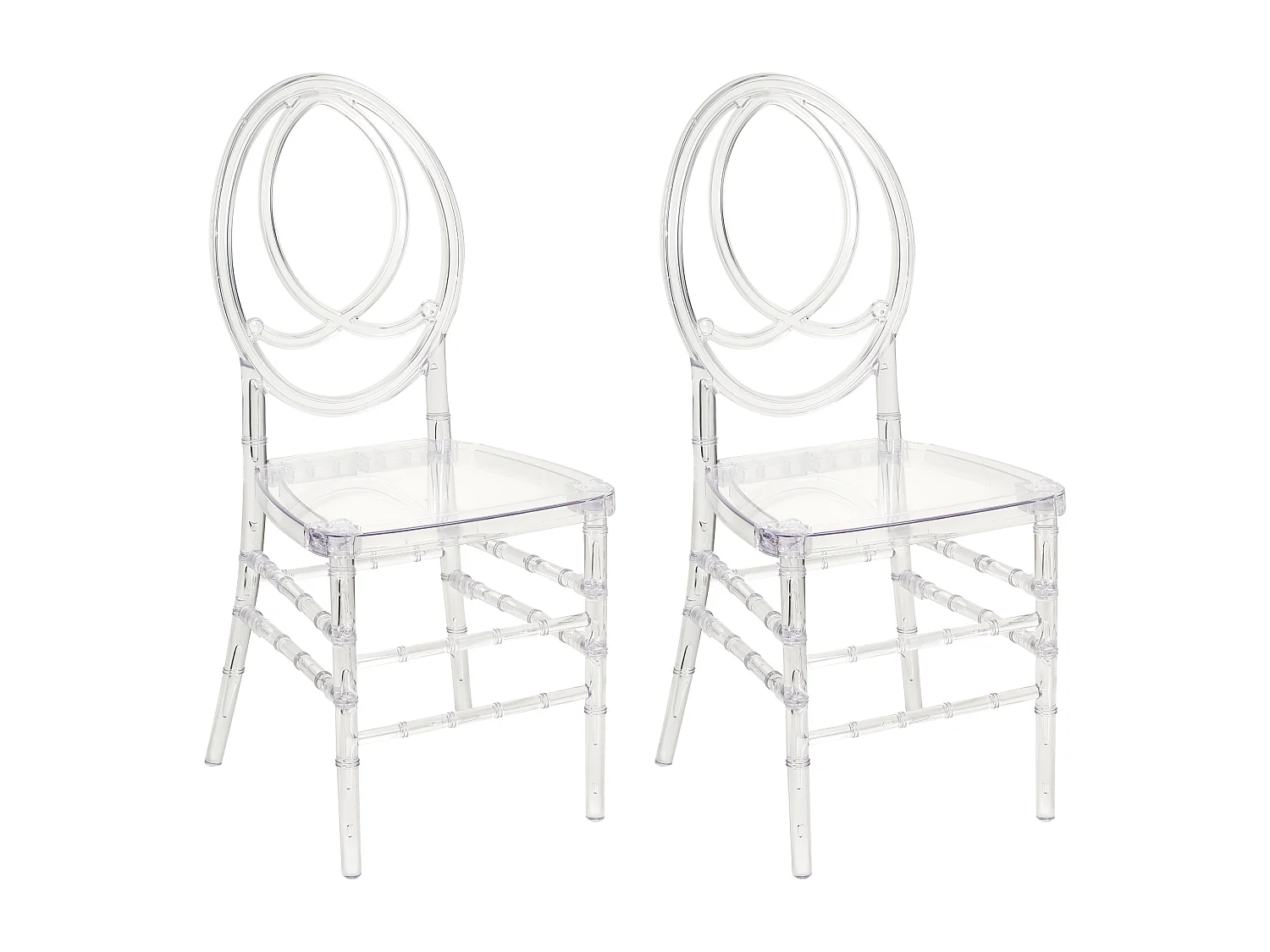 Set van 2 eetkamerstoelen MIDWAY Transparant