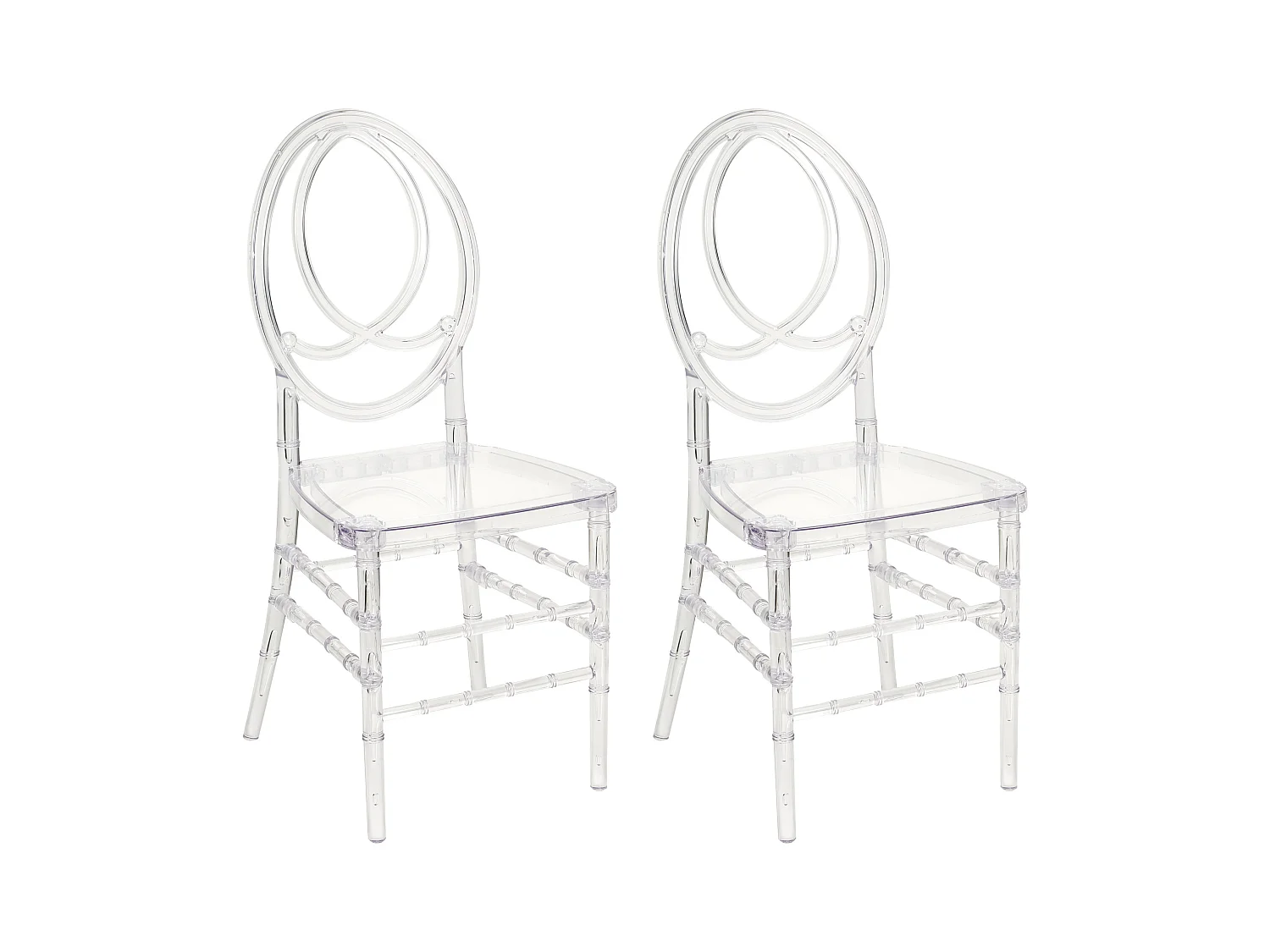 Lot de 2 chaises de salle à manger MIDWAY Transparent
