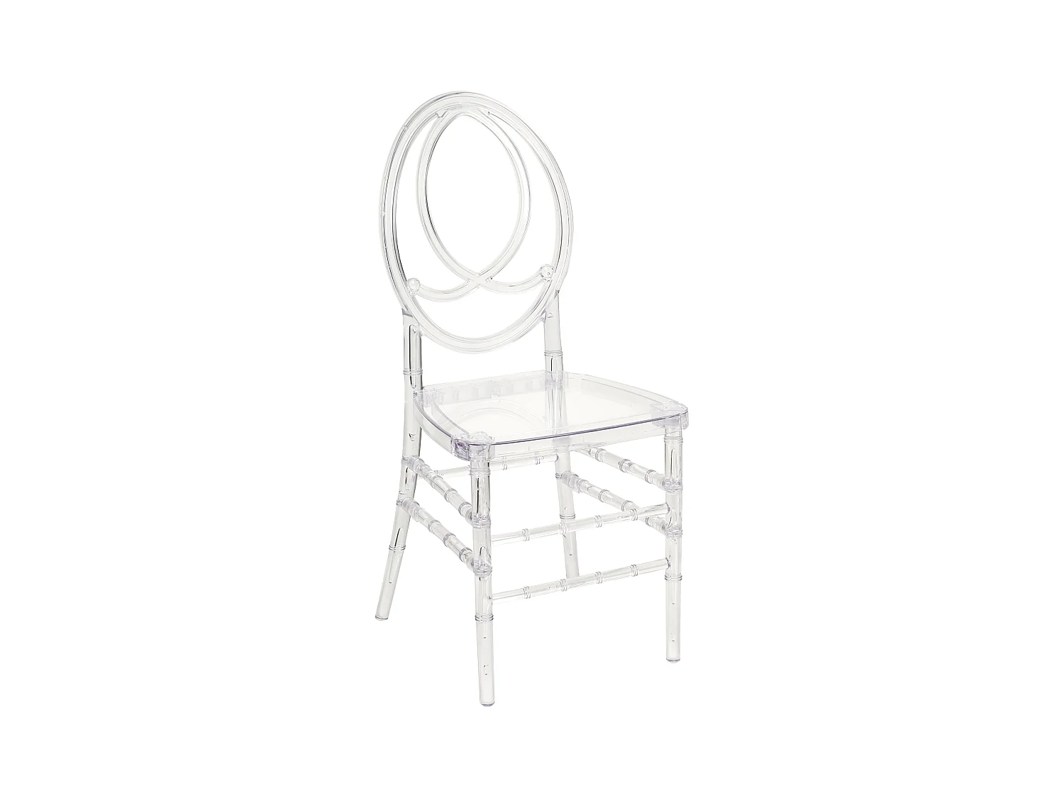 Zestaw 2 krzeseł do jadalni MIDWAY Przezroczysty