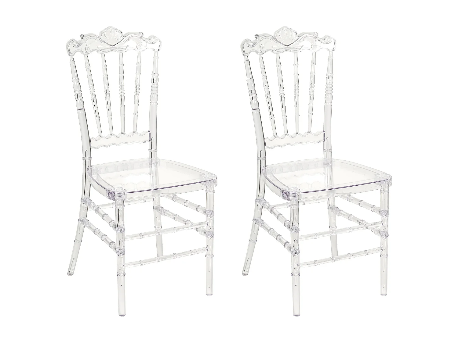 Esszimmerstuhl 2er Set MENDON Transparent