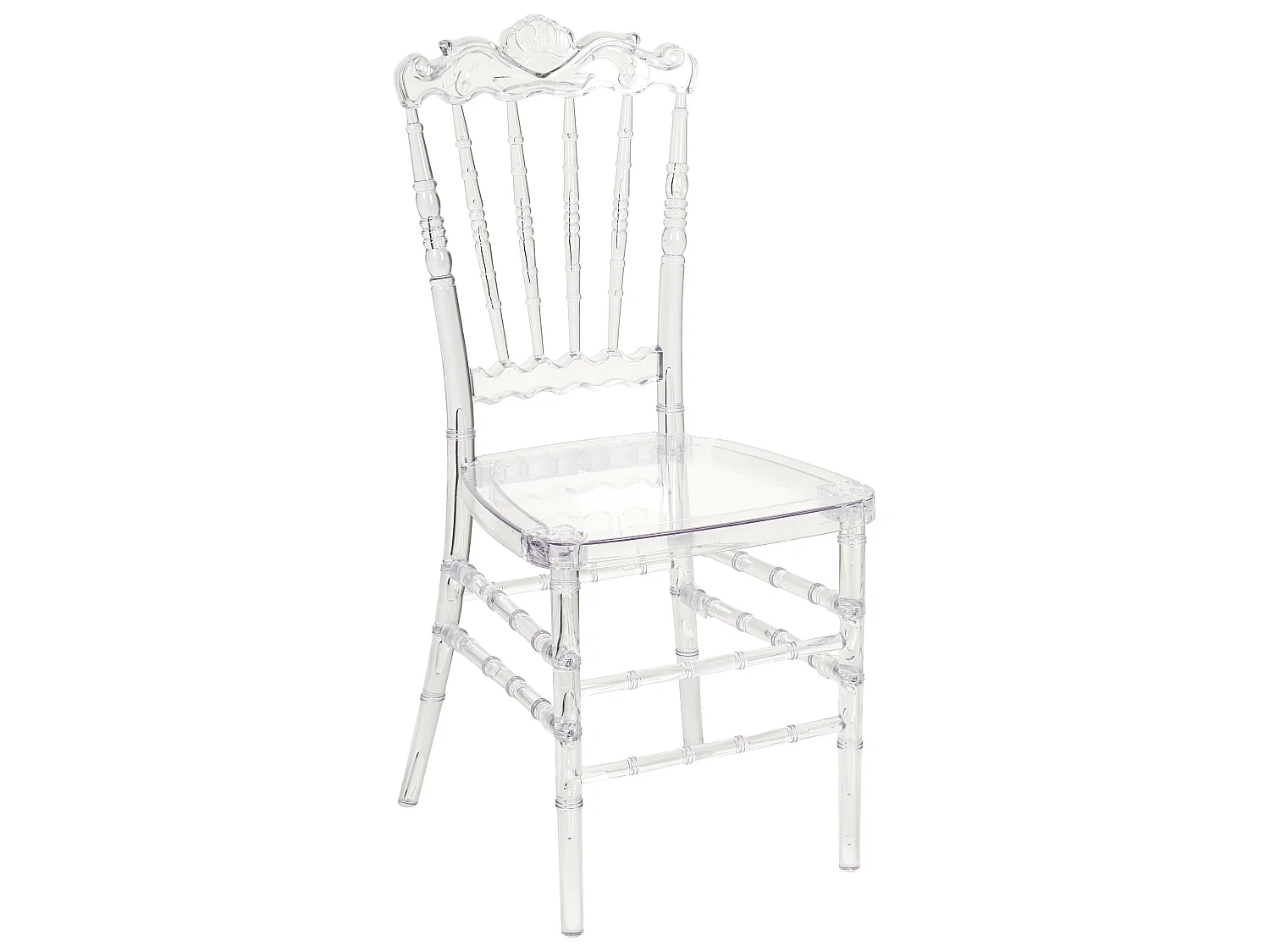 Lot de 2 chaises de salle à manger MENDON Transparent