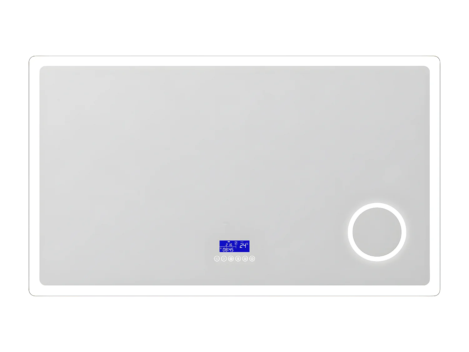 Aica Espejo de baño LED 100×60cm,Bluetooth,Lupa