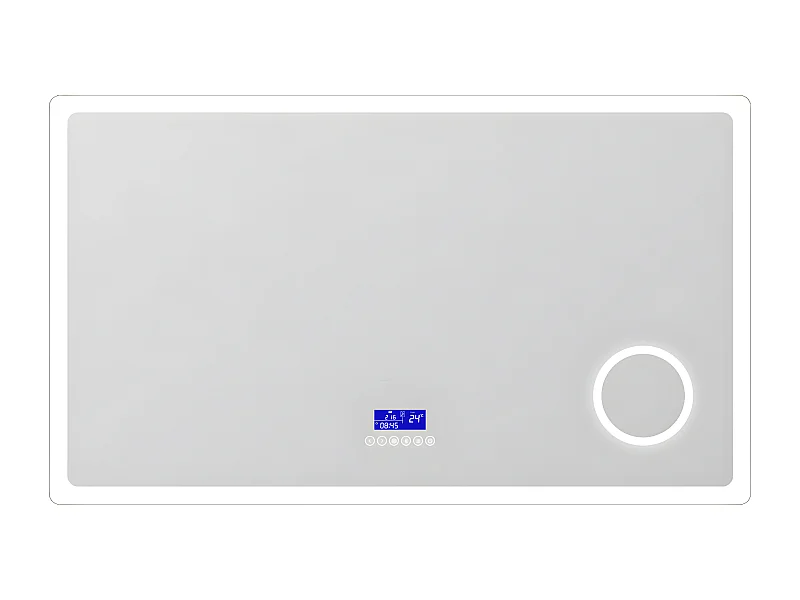 Aica Espejo de baño LED 100×60cm,Bluetooth,Lupa