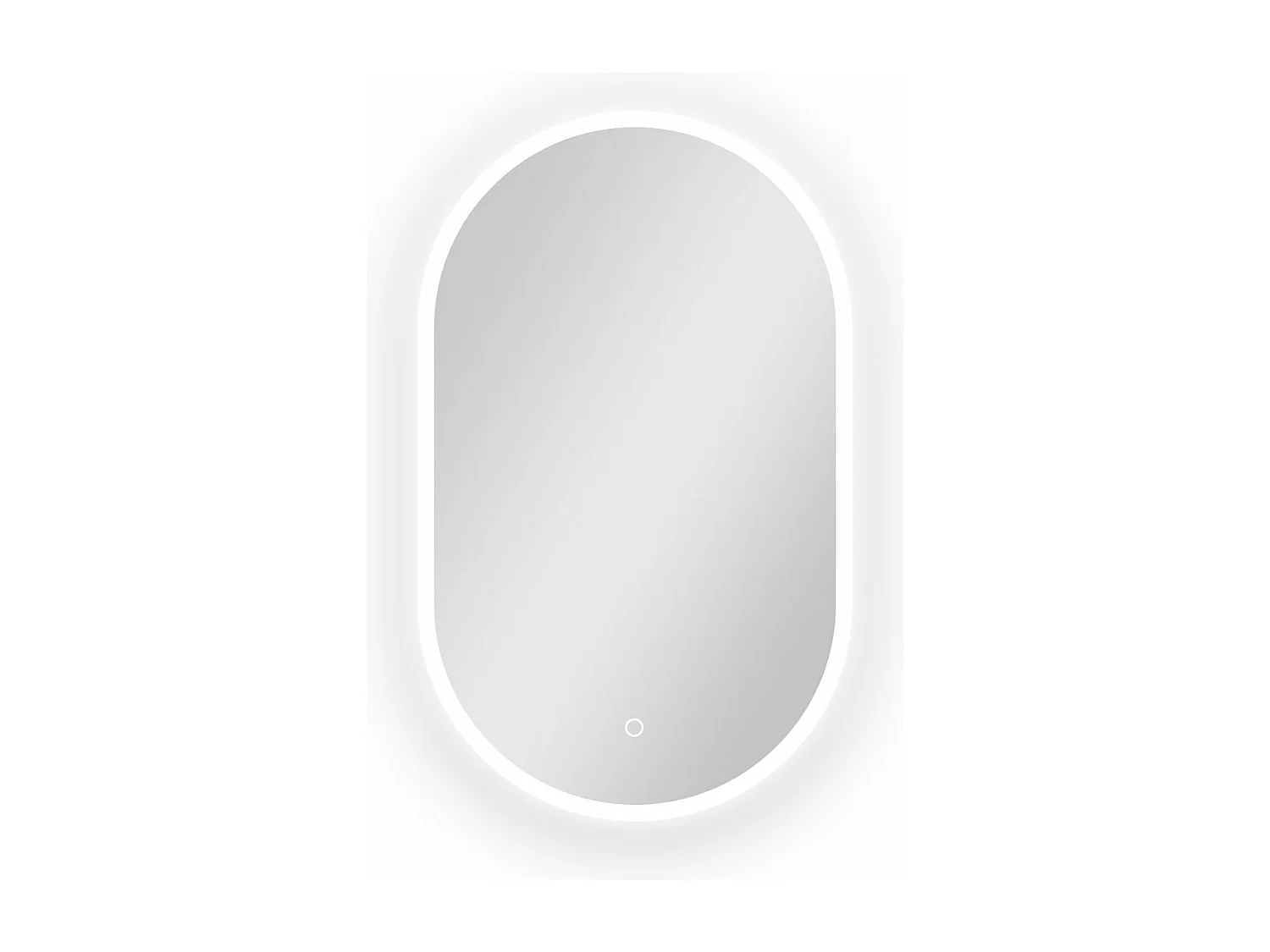 Aica Espejo de baño LED 40 x 90 cm, ovalado, antivaho, luminosidad regulable