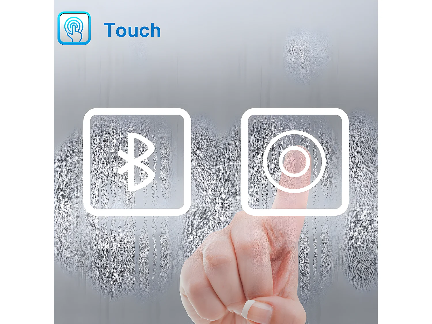 Aica Espejo de baño LED 160×80cm,Espejo de aumento,Bluetooth