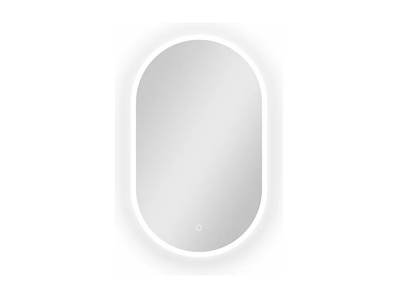 Aica Espejo de baño LED 450 x 750 mm, ovalado, antivaho, luminosidad regulable