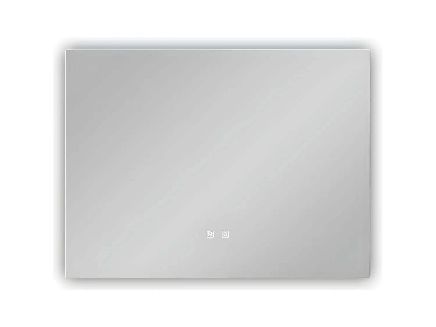 Aica Espejo de baño LED 80×60cm, antivaho, temperatura de tres colores regulable, función memoria