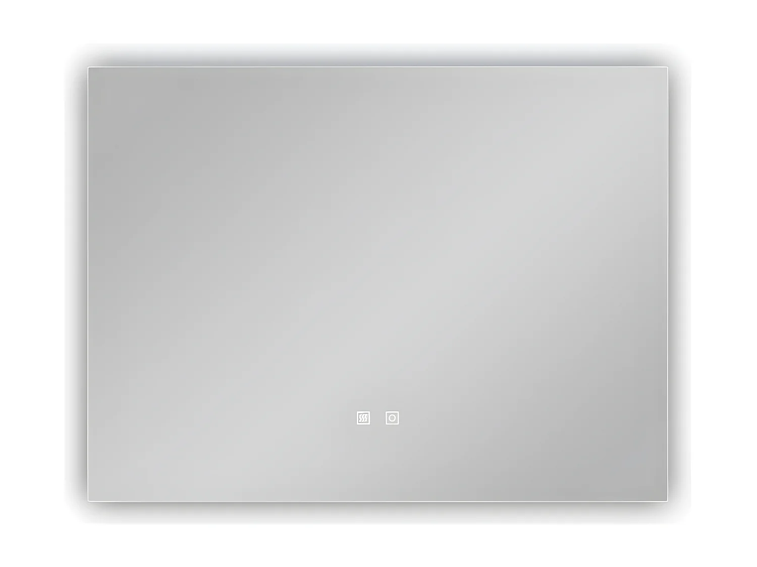 Aica Espejo de baño LED 80×60cm, antivaho, temperatura de tres colores regulable, función memoria