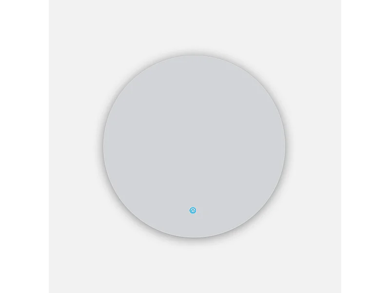 Aica Espejo de baño redondo LED 60×60cm, antivaho, brillo regulable, función memoria