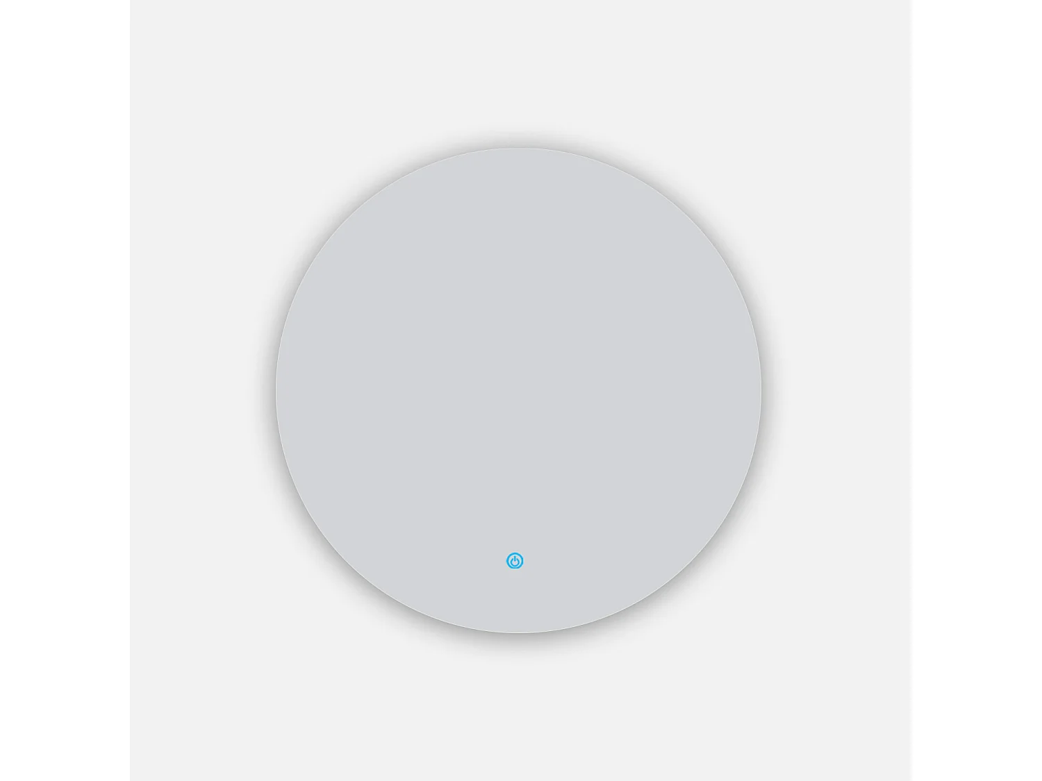 Aica Espejo de baño redondo LED 60×60cm, antivaho, brillo regulable, función memoria