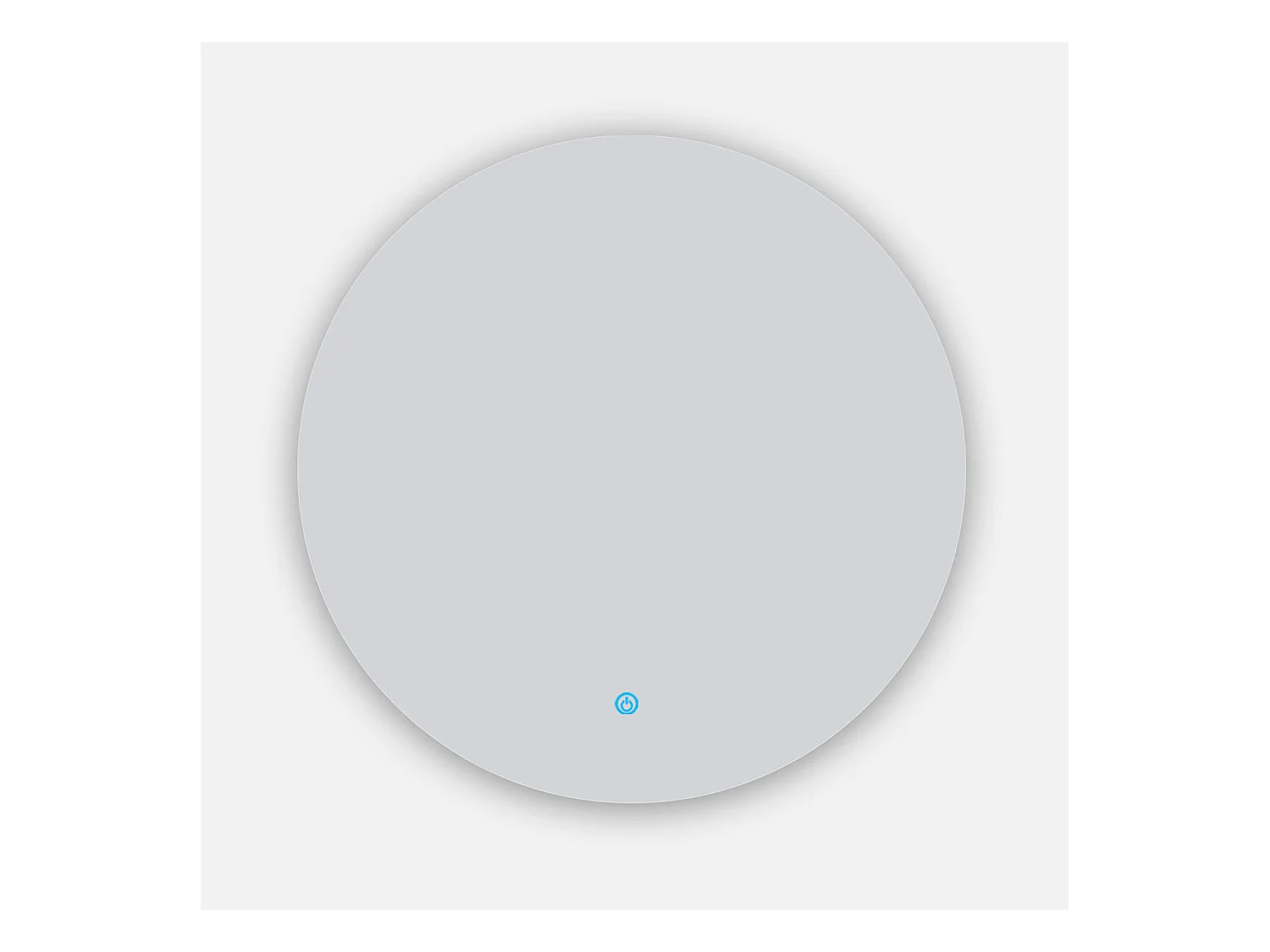 Aica Espejo de baño redondo LED 100×100cm, antivaho, brillo regulable, función memoria