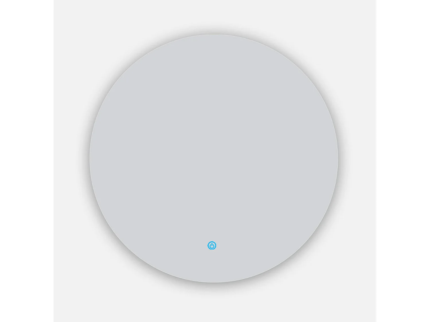 Aica Espejo de baño redondo LED 100×100cm, antivaho, brillo regulable, función memoria