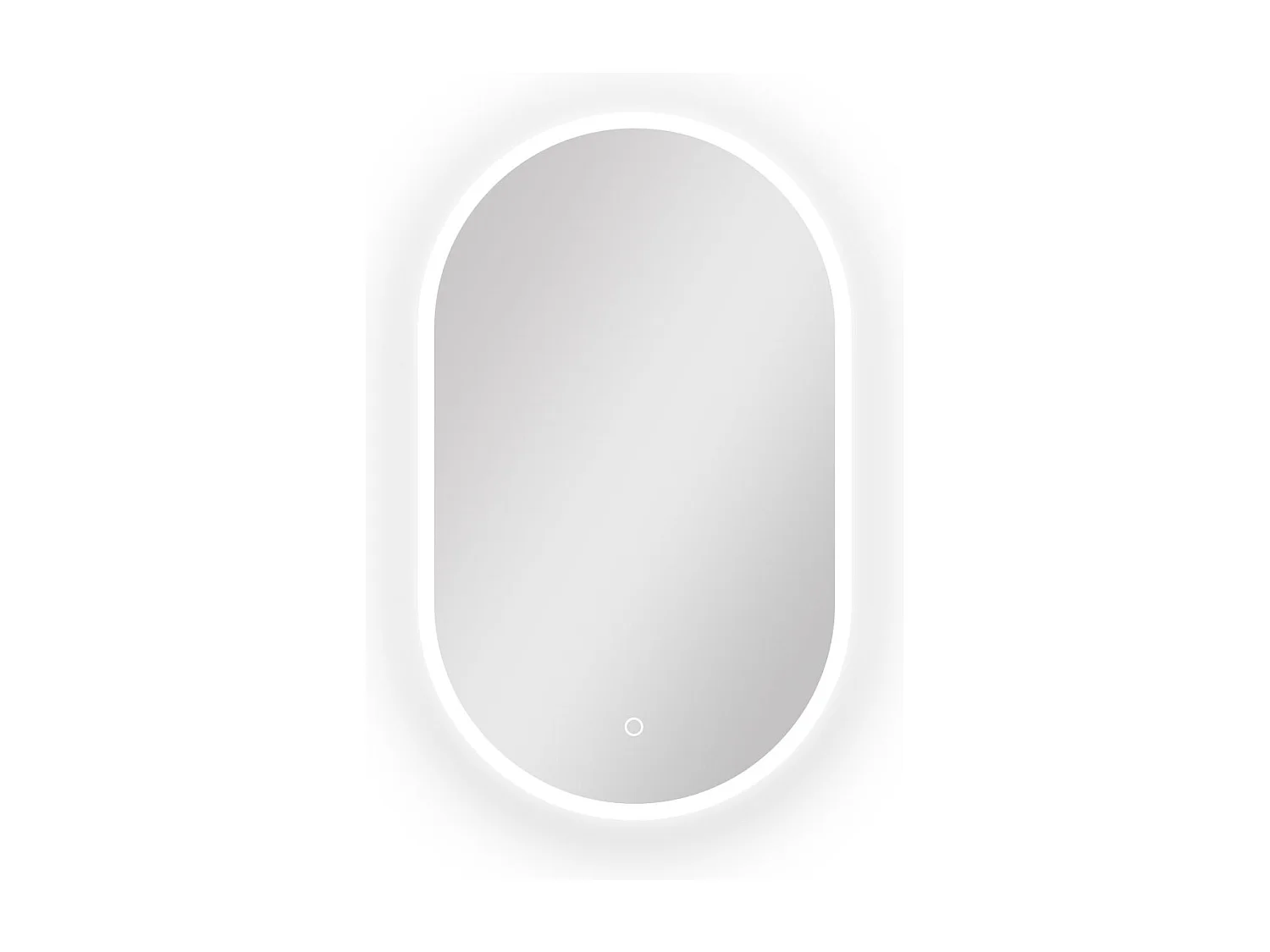 Aica Espejo de baño LED 50 x 90 cm, ovalado, antivaho, luminosidad regulable