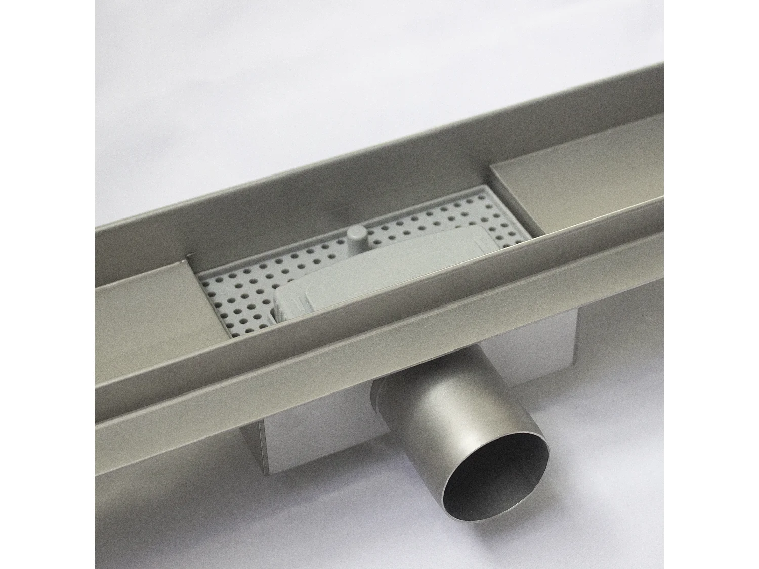 Canaleta de Desagüe 80cm Canaleta Plata ducha con rejilla antiolor y filtro de pelo