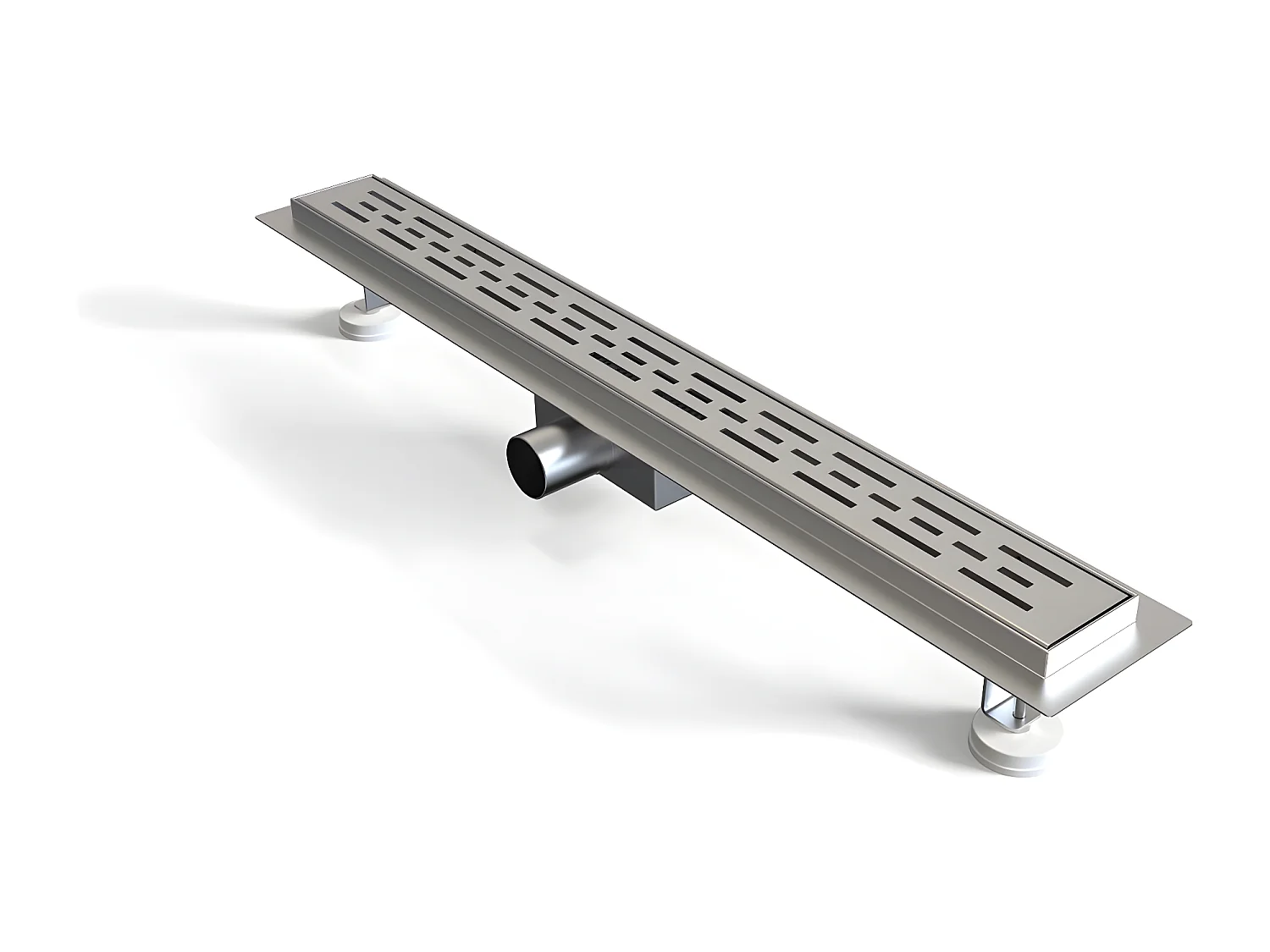 AICA Desagüe Lineal de acero inoxidable 60 cm canaleta con sifón antiolores, sumidero drenaje para baño