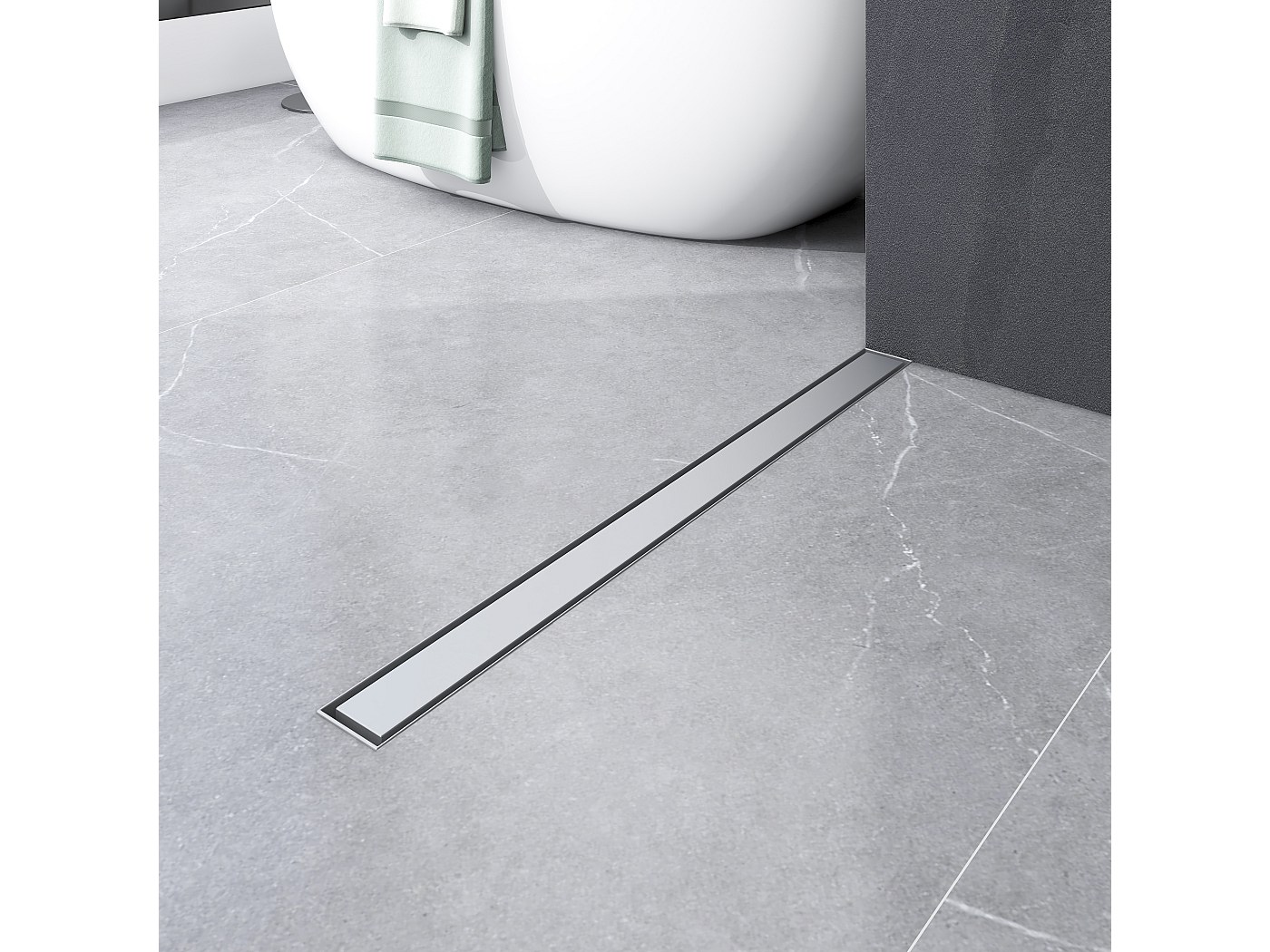 Canaleta De Ducha De Acero Inoxidable Desagüe De Ducha Para Cuarto De Baosumidero Con Sifn Antiolore Y Filtro Capilar70cm 58142684