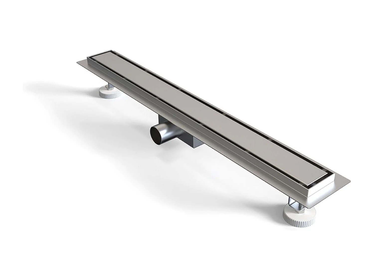 AICA Desagüe lineal de ducha de acero inoxidable 60cm plano con Rejilla y panel largo invisible