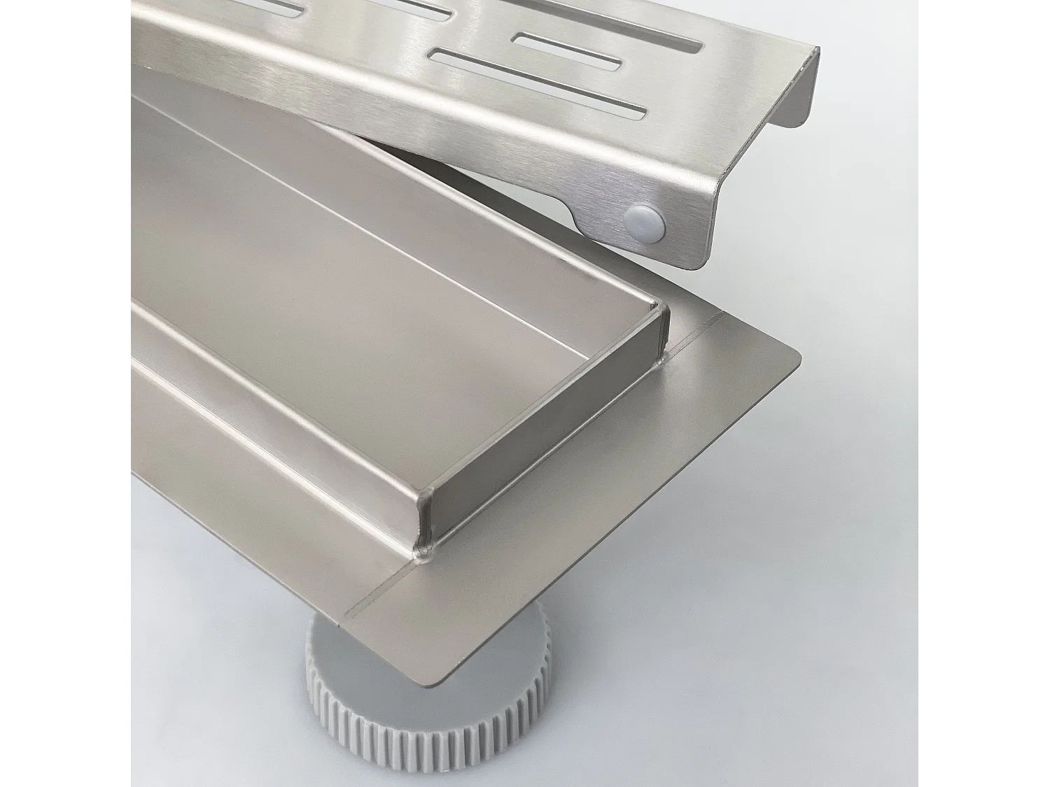 AICA Desagüe Lineal de acero inoxidable 80 cm canaleta con sifón antiolores, sumidero drenaje para baño