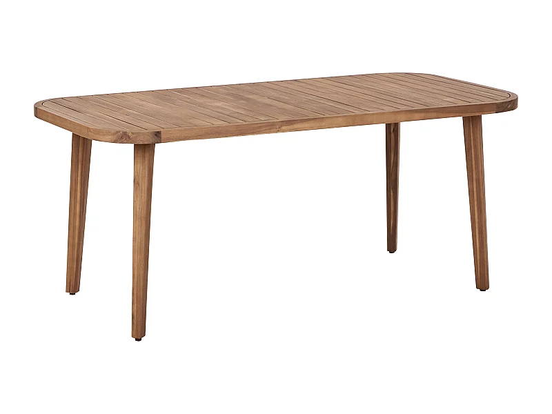 Gartentisch Akazienholz hellbraun rechteckig 180 x 90 cm Lattenoptik Paraggi