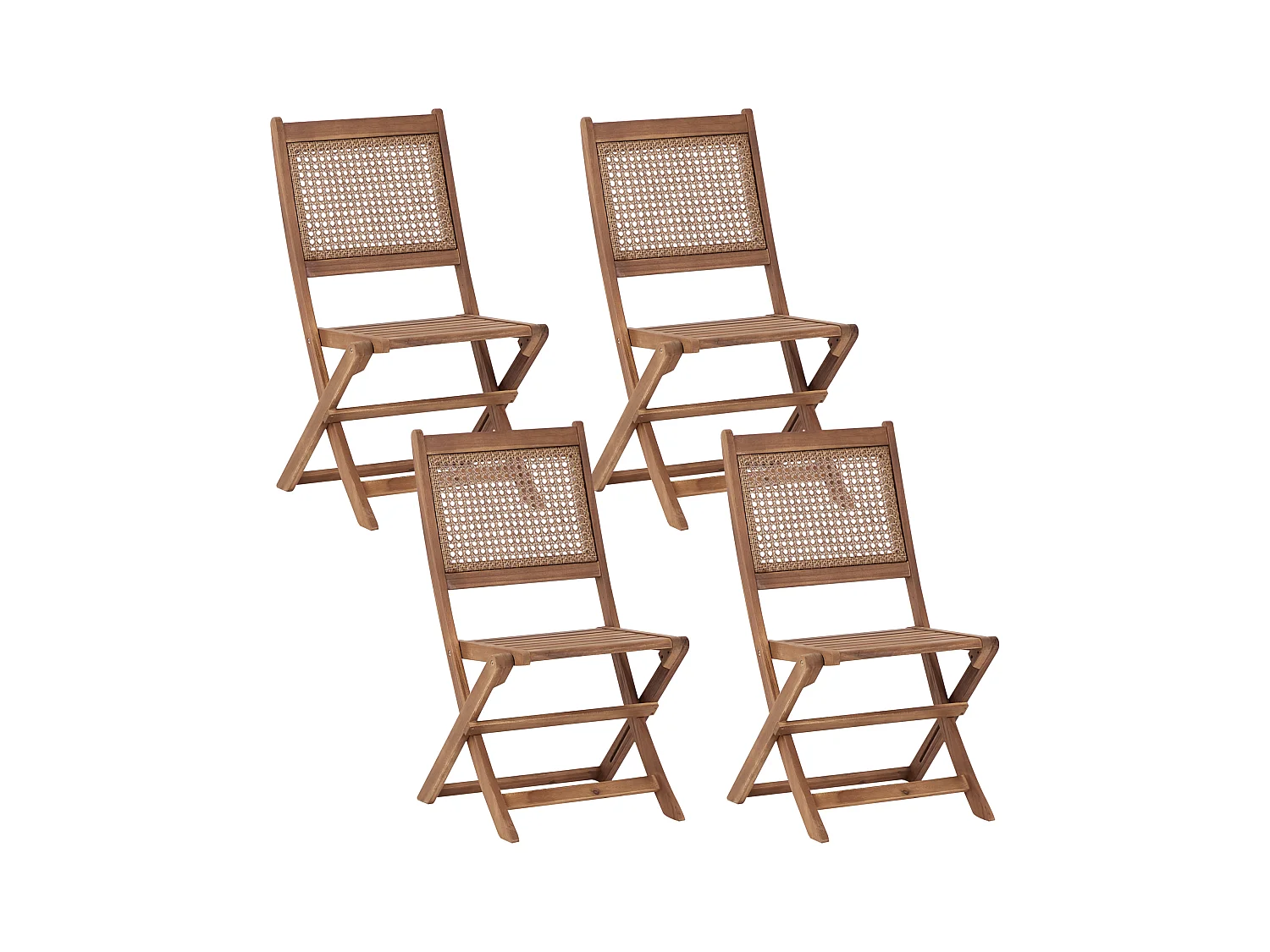 Set di 4 sedie da giardino PARAGGI Marrone scuro