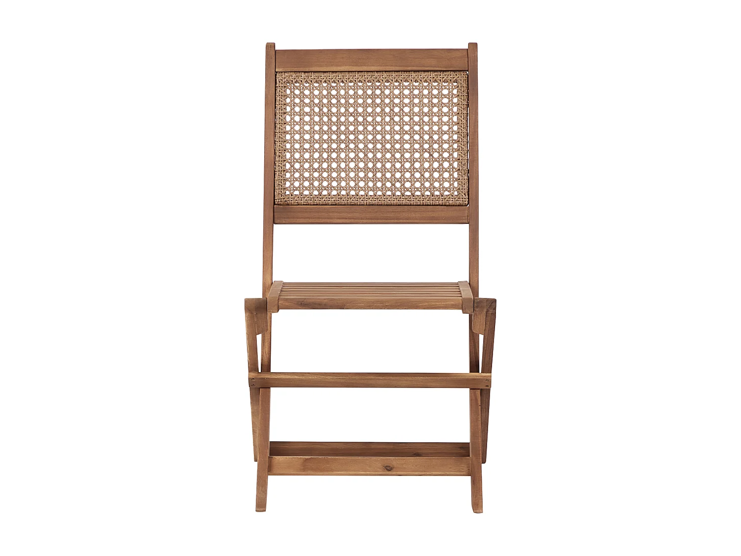 Lot de 4 chaises de jardin PARAGGI Bois d'acacia certifié Marron foncé