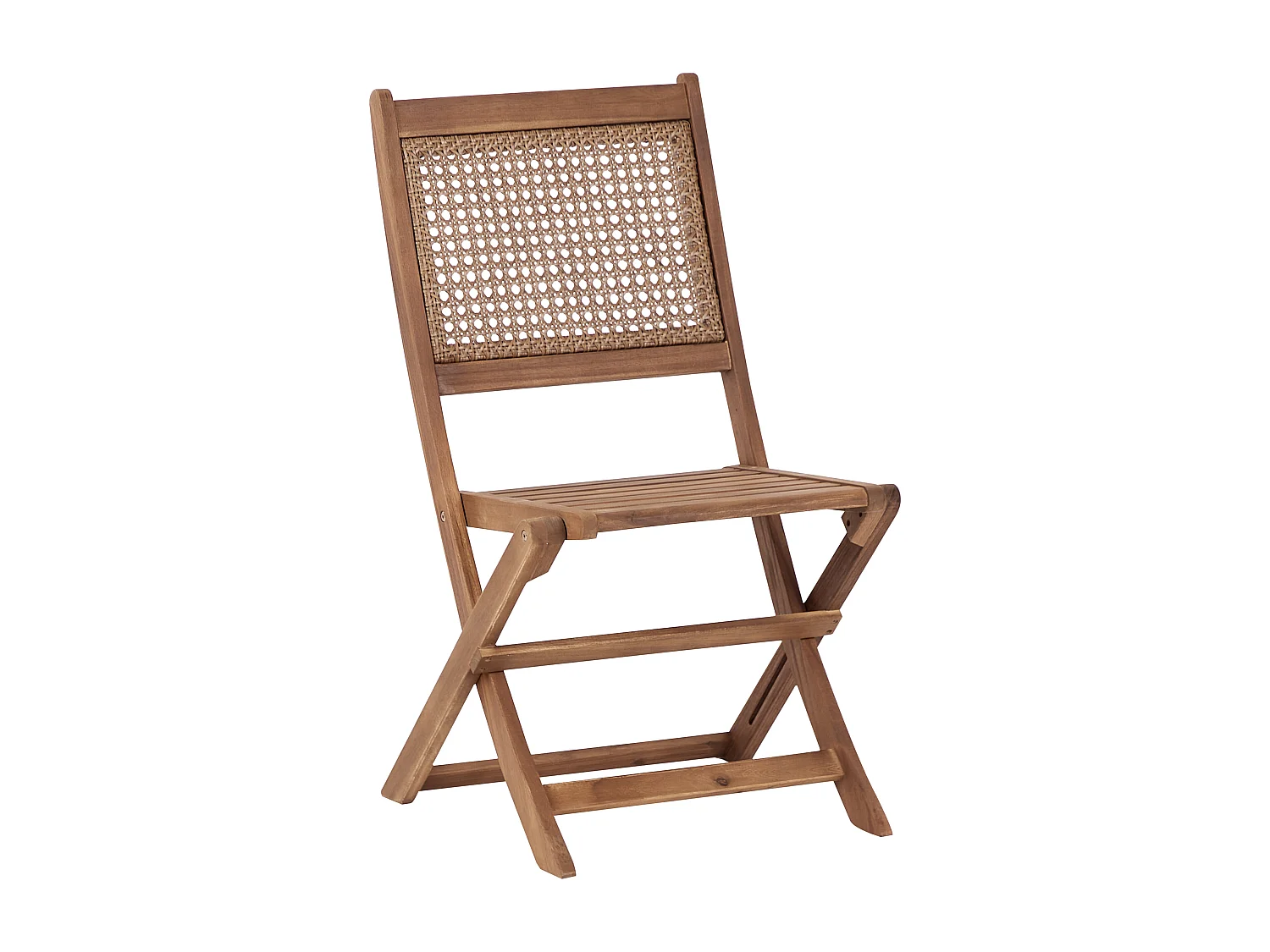 Lot de 4 chaises de jardin PARAGGI Bois d'acacia certifié Marron foncé