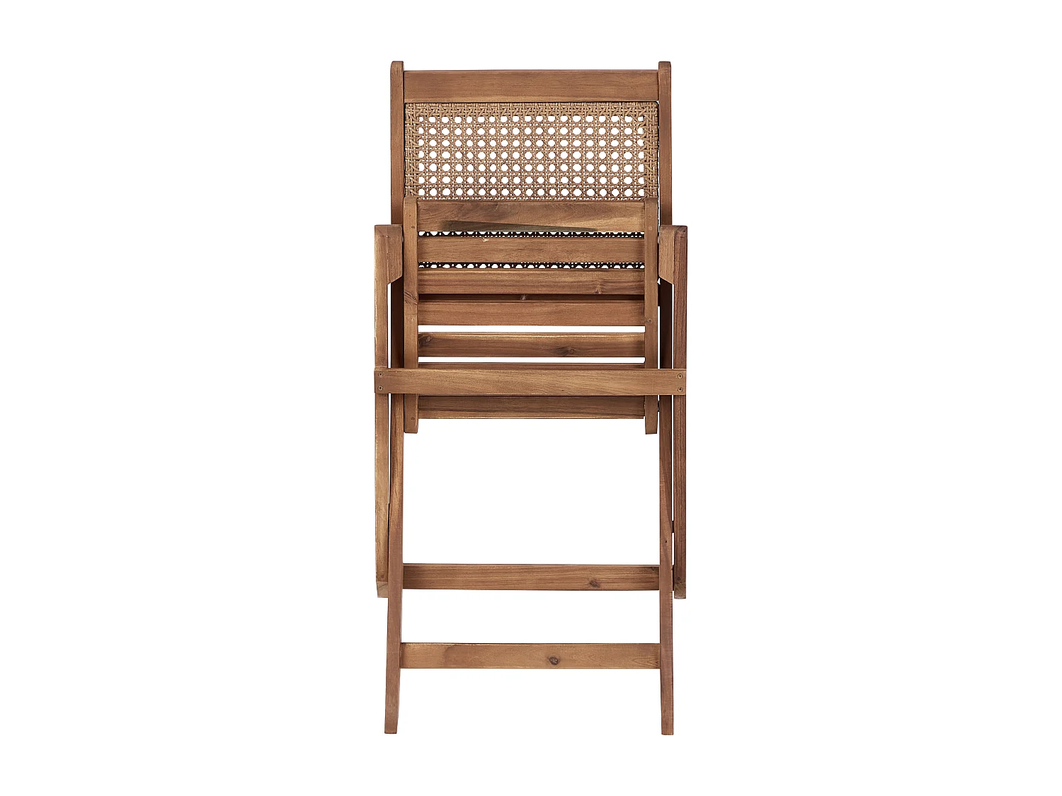 Lot de 4 chaises de jardin PARAGGI Bois d'acacia certifié Marron foncé